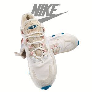 Nike Air Max 270 React Women’s 8.5 White Pink Blue AT6174-100